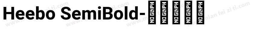 Heebo SemiBold字体转换